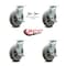 Service Caster 8 Inch Thermoplastic Rubber Caster Set with Roller Bearing 4 Brake 2 Swivel Lock SCC-30CS820-TPRRD-TLB-BSL-2-TLB-2 - alternate 3